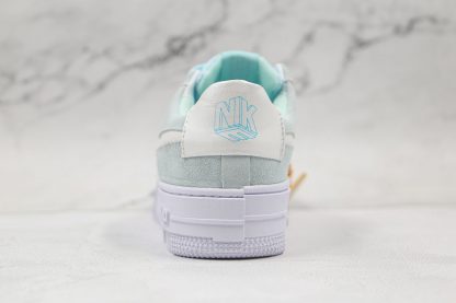 Nike Air Force 1 Pixel Glacier Blue Mint Green HEEL