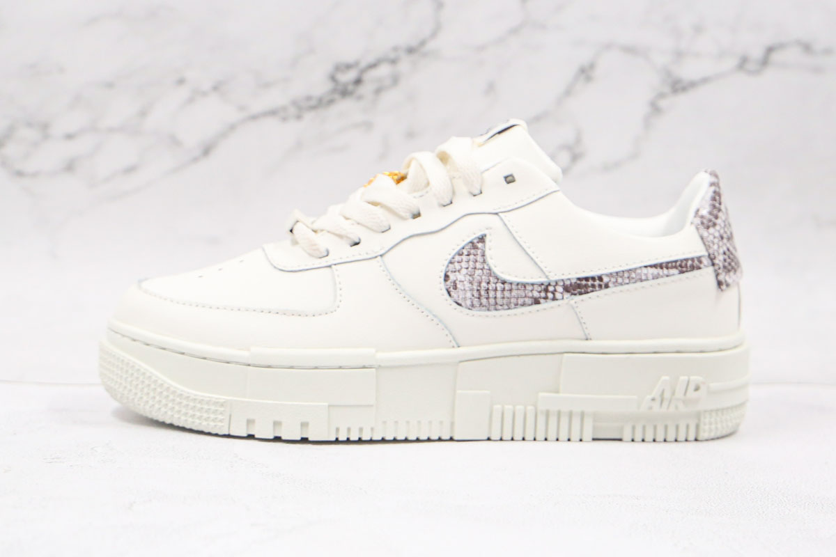 nike air force snakeskin white