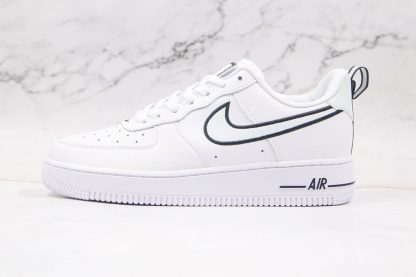 Nike Air Force 1 White Black Out Line