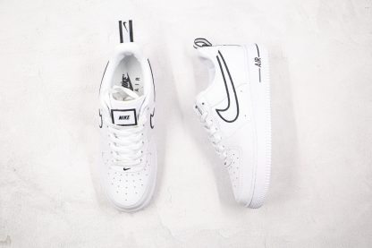 Nike Air Force 1 White Black Out Line tongue