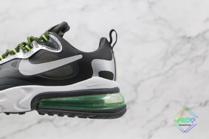 3M x Nike Air Max 270 React Black Reflective Silver hindfoot