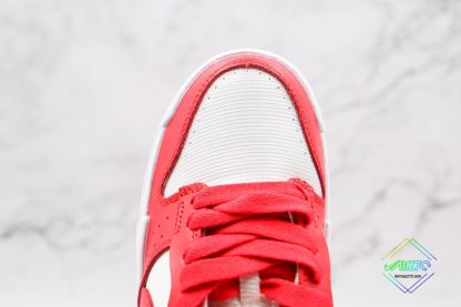 Nike Dunk Low Disrupt Siren Red White toebox