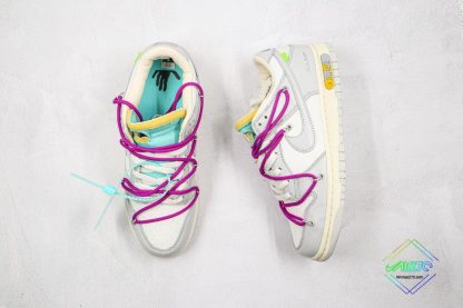 Off White Nike SB Dunk Wolf Grey Purple aqua inner