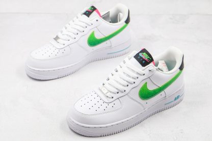 Air Force 1 '07 White Aquamarine Neon medial side