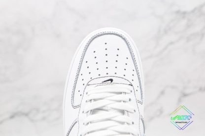 Air Force 1 Low Contrast Stitching White Black vamp look
