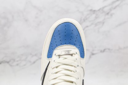 Air Force 1 Low White Blue Upside Down Swoosh detail look