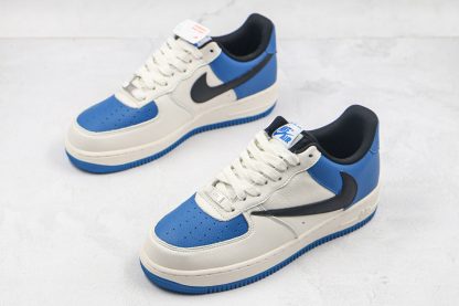 Air Force 1 Low White Blue Upside Down Swoosh shoes
