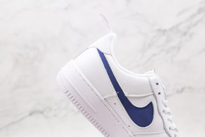 Air Force 1 White University Red Midnight Navy close look