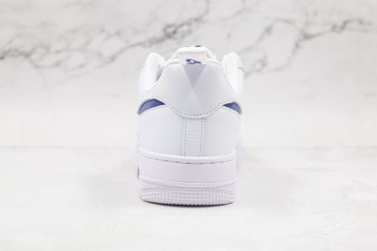 Air Force 1 White University Red Midnight Navy heel