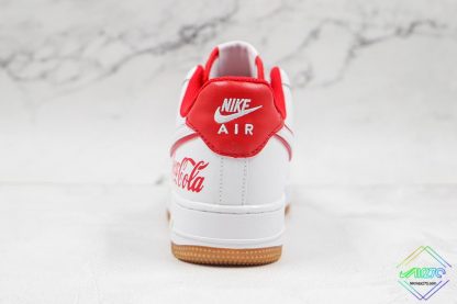 Nike Air Force 1 Coca Cola White Red heel