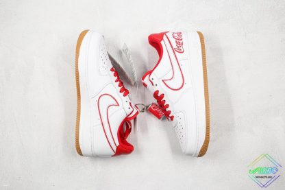 Nike Air Force 1 Coca Cola White Red stitch swoosh