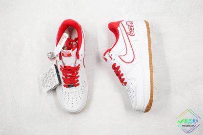 Nike Air Force 1 Coca Cola White Red tongue