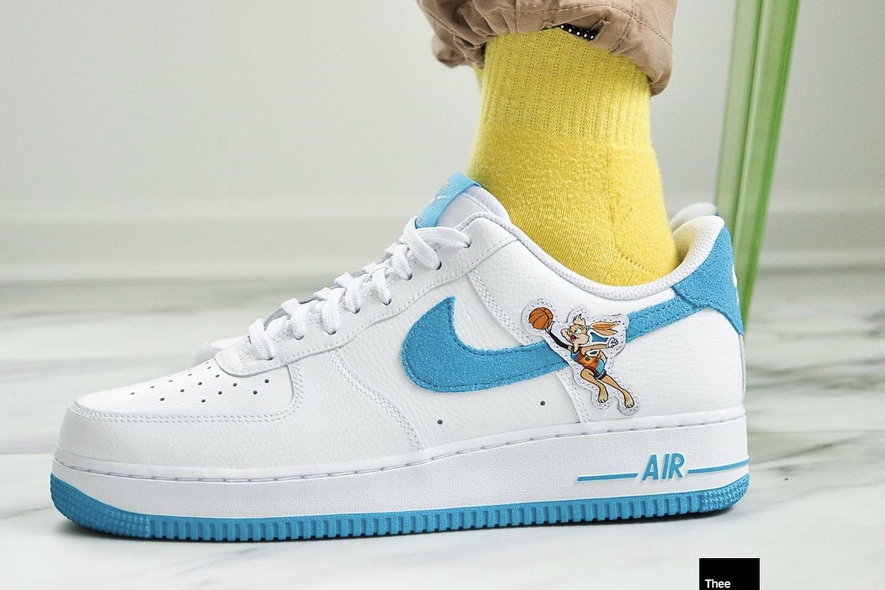 Nike Air Force 1 Low Hare Bugs Lola Bunny on feet