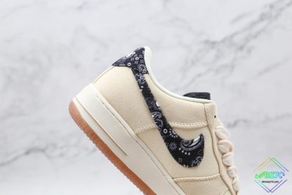 Nike Air Force 1 Low Paisley Swoosh Beige close look