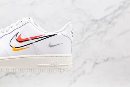 Nike Air Force 1 Low White Multi-Swoosh look