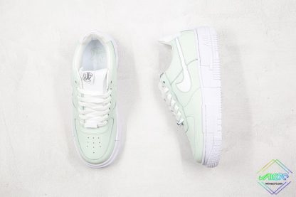 Nike Air Force 1 Pixel Ghost Aqua tongue