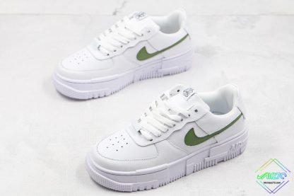 Nike Air Force 1 Pixel White Green Cut-Out Swoosh overall