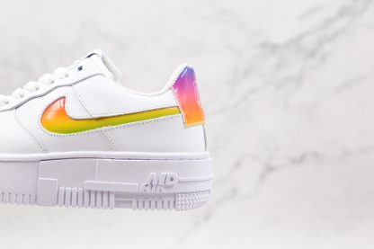 Nike Air Force 1 Pxel Iridescent Swoosh detail