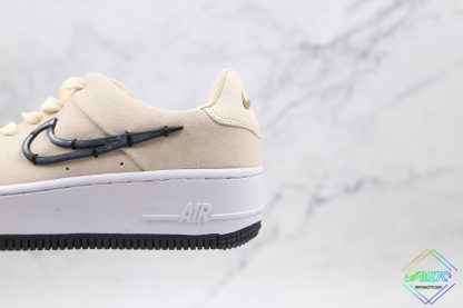 Nike Air Force 1 Sage Low LX Light Cream outlined swoosh