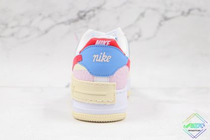 Nike Air Force 1 Shadow Pink Yellow heel