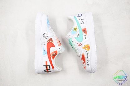 Nike Air Force 1 Why So Serious orange swoosh