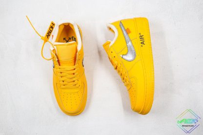 Off-White x Nike Air Force 1 University Gold sneaker