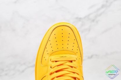 Off-White x Nike Air Force 1 University Gold vamp