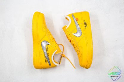 Off-White x Nike Air Force 1 University Gold yellow Silver