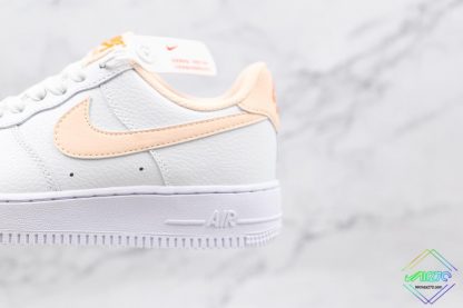 GS Air Force 1 White Hyper Crimson Tint lateral side swoosh