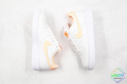 GS Air Force 1 White Hyper Crimson Tint swoosh