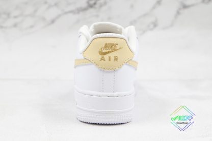 Nike Air Force 1 07 ESS White Gold heel