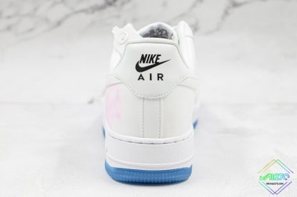 Nike Air Force 1 07 Low UV White University Blue heel