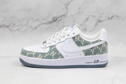 Nike Air Force 1 07 White Blue with NY Logo