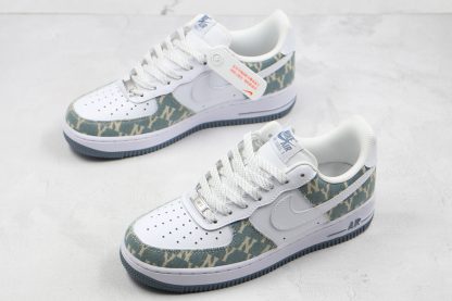 Nike Air Force 1 07 White Blue with NY Logo overall