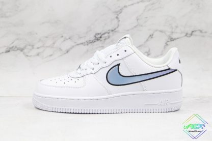 Nike Air Force 1 Blue Iridescent Swooshes