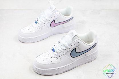 Nike Air Force 1 Blue Iridescent Swooshes overall