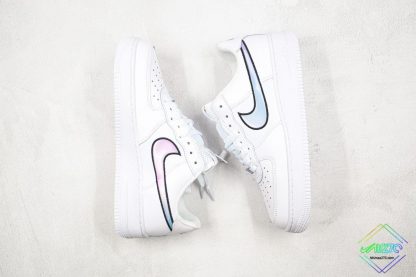 Nike Air Force 1 Blue Iridescent Swooshes panling