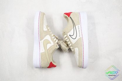 Nike Air Force 1 Low First Use Light Stone swoosh