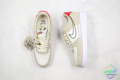 Nike Air Force 1 Low First Use Light Stone tongue