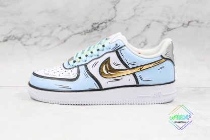 Nike Air Force 1 Low Frozen Blue Gold
