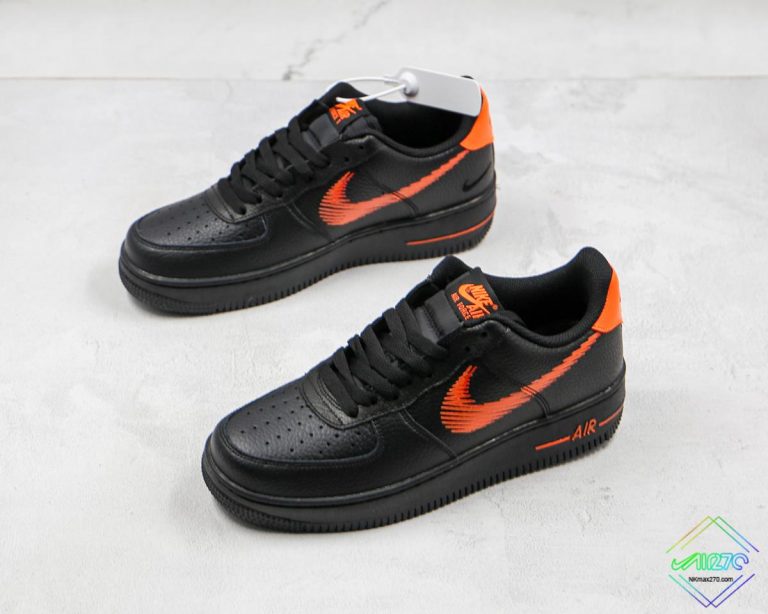 air force 1 black orange peel