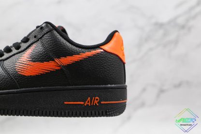 Nike Air Force 1 Low Zig Zag Black Orange swoosh