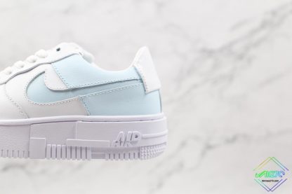 Nike Air Force 1 Pixel Low White Blue cut-out swoosh