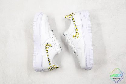 Nike Air Force 1 Pixel Neon Leopard Print swoosh