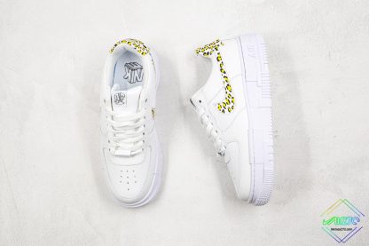 Nike Air Force 1 Pixel Neon Leopard Print tongue