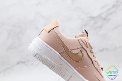 Nike Air Force 1 Pixel Particle Beige cut-out swoosh