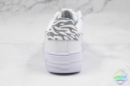 Nike Air Force 1 Pixel Zebra Print heel