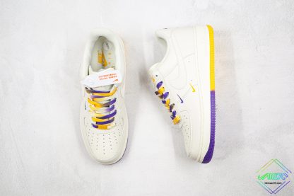 Nike Air Force 1 White Lakers Los Angeles tongue