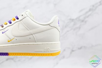 Nike Air Force 1 White Lakers Los Angeles yellow