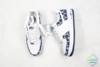 Nike Air Force 1 White Navy Blue With NY logo sneaker